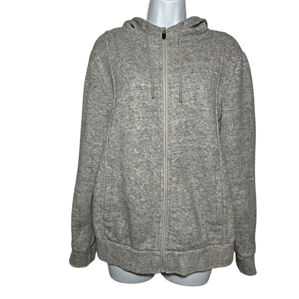 Figs Women’s Gray Essential Hoodie Zip Up Scrubs Workwear Sweatshirt- Medium